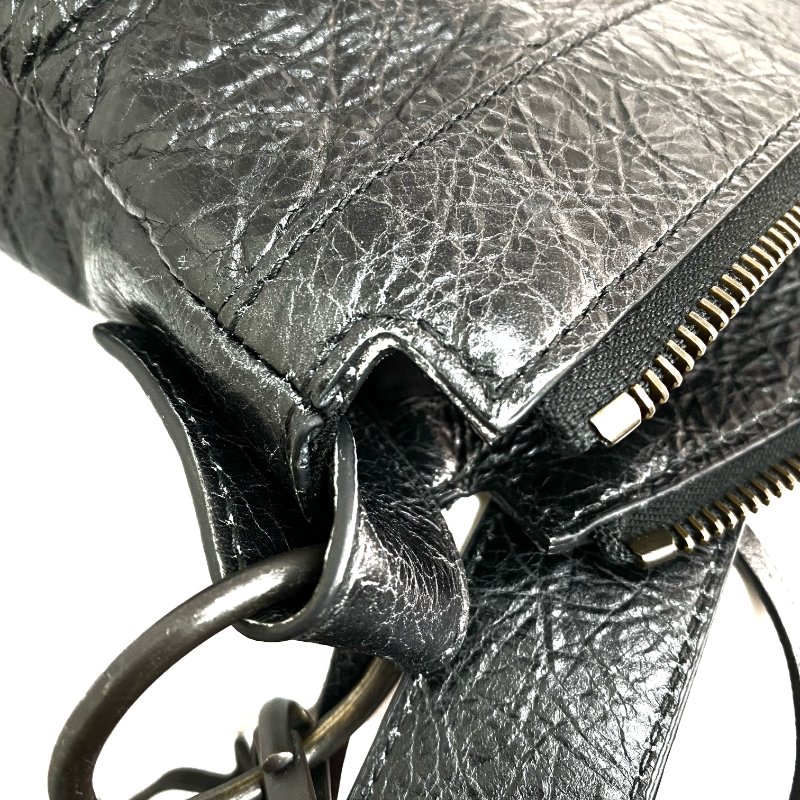 △ Balenciaga 巴黎世家 Black Lambskin Le City Moto 2 Way Bag 846186 黑色小羊皮兩用袋 - 257027788-18