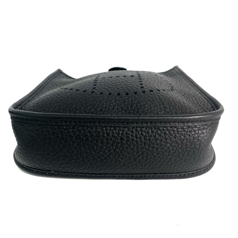 △ Hermes 愛馬仕 Black Clemence Calfskin Evelyn Shoulder Bag Stamp W 黑色粒紋小牛皮肩背袋W刻 - 257028021-5