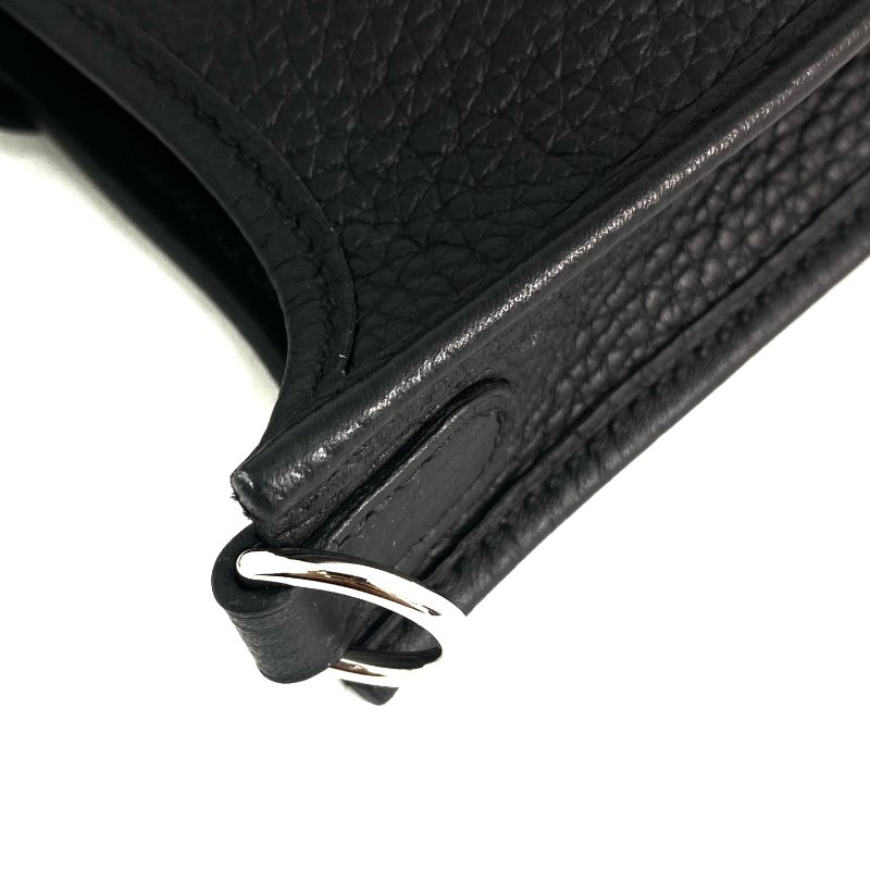 △ Hermes 愛馬仕 Black Clemence Calfskin Evelyn Shoulder Bag Stamp W 黑色粒紋小牛皮肩背袋W刻 - 257028021-11