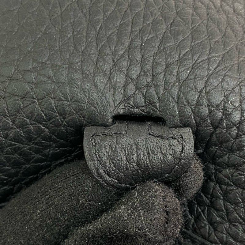 △ Hermes 愛馬仕 Black Clemence Calfskin Evelyn Shoulder Bag Stamp W 黑色粒紋小牛皮肩背袋W刻 - 257028021-19