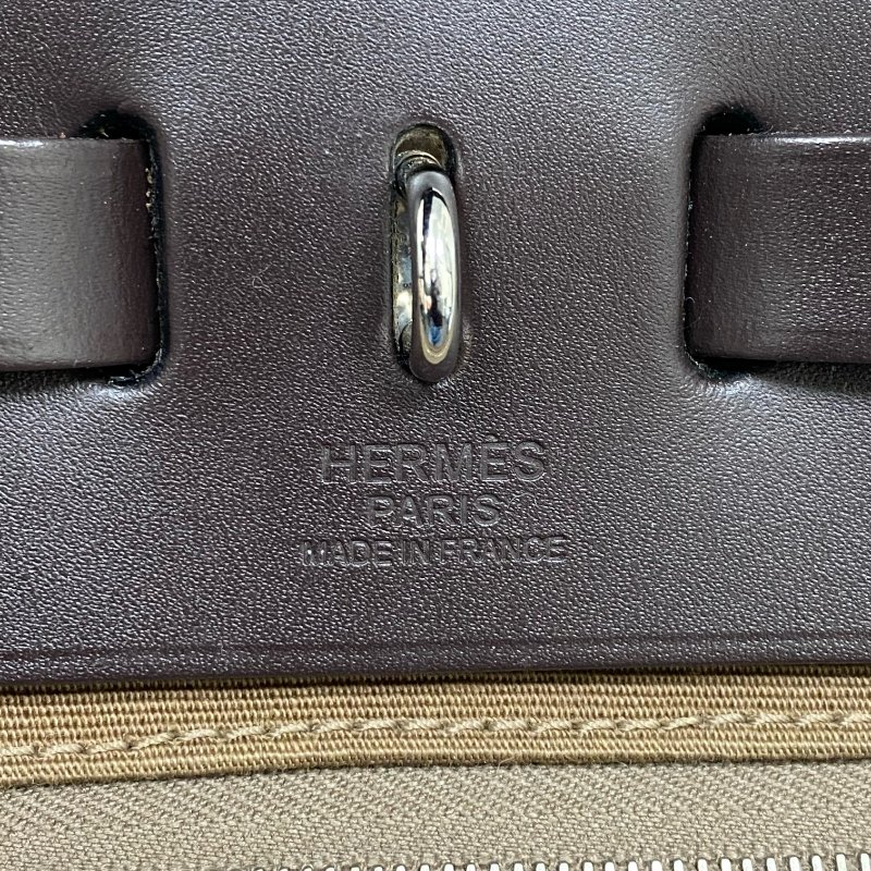 △ Hermes 愛馬仕 Beige Canvas Palladium Plated Metal Herbag 31 2 Way Bag Stamp D 淺褐色帆布鍍鈀金屬兩用袋D刻 - 257027820-13