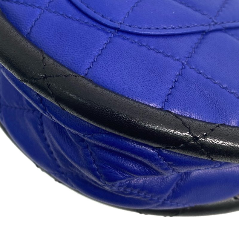 △ Chanel 香奈兒 Navy Lambskin Hoop Silver Tone Metal Hand Bag No.18 深藍色小羊皮銀色金屬手袋No.18 - 257027665-8