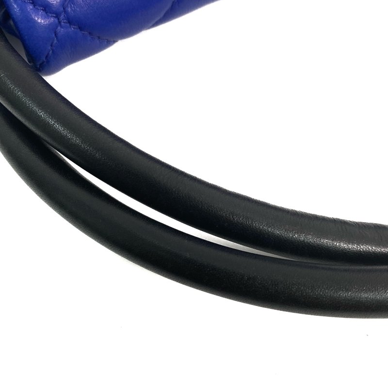 △ Chanel 香奈兒 Navy Lambskin Hoop Silver Tone Metal Hand Bag No.18 深藍色小羊皮銀色金屬手袋No.18 - 257027665-10
