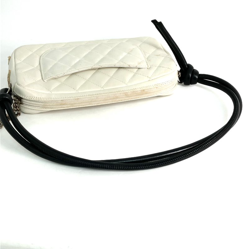 △ Chanel 香奈兒 White Calfskin And Python Silver Tone Metal Cambon Mini Shoulder Bag No.9 白色小牛皮和蛇皮銀色金屬肩背袋No.9 - 257028207-10