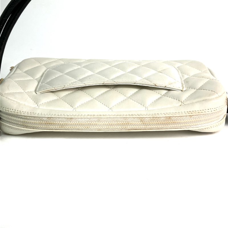 △ Chanel 香奈兒 White Calfskin And Python Silver Tone Metal Cambon Mini Shoulder Bag No.9 白色小牛皮和蛇皮銀色金屬肩背袋No.9 - 257028207-13