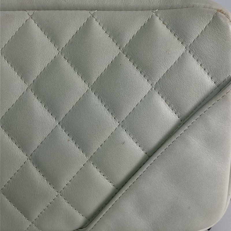 △ Chanel 香奈兒 White Calfskin And Python Silver Tone Metal Cambon Mini Shoulder Bag No.9 白色小牛皮和蛇皮銀色金屬肩背袋No.9 - 257028207-15