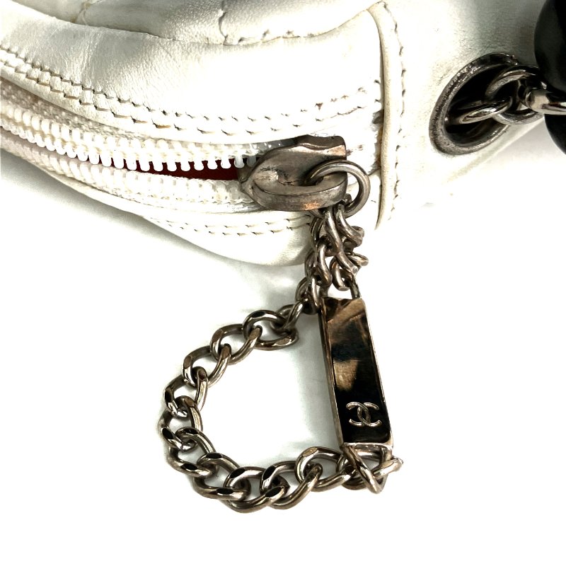 △ Chanel 香奈兒 White Calfskin And Python Silver Tone Metal Cambon Mini Shoulder Bag No.9 白色小牛皮和蛇皮銀色金屬肩背袋No.9 - 257028207-22