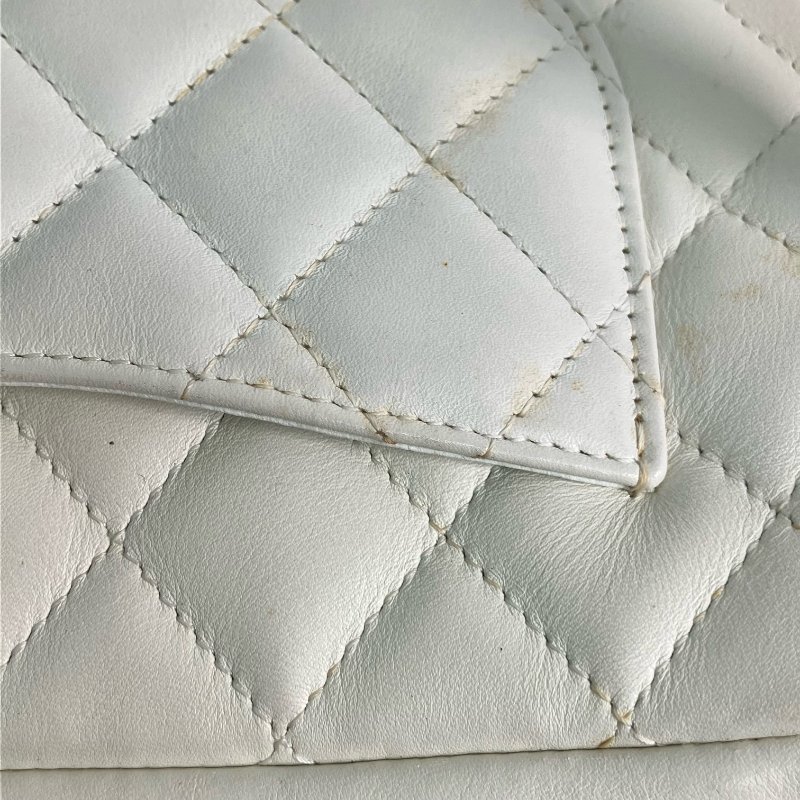 △ Chanel 香奈兒 White Calfskin And Python Silver Tone Metal Cambon Mini Shoulder Bag No.9 白色小牛皮和蛇皮銀色金屬肩背袋No.9 - 257028207-23