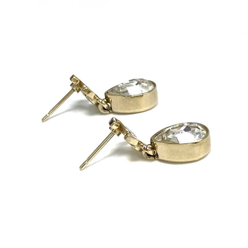 ☆ Chanel 香奈兒 Gold Tone Metal Rhinestone Earrings A22C 金色金屬水鑽耳環A22C - 257025669-6