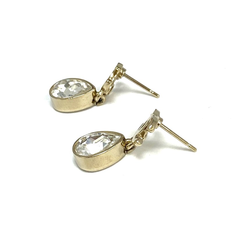 ☆ Chanel 香奈兒 Gold Tone Metal Rhinestone Earrings A22C 金色金屬水鑽耳環A22C - 257025669-7