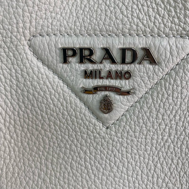 △ Prada 普拉達 White Calfskin Hand Bag 1BA349 白色小牛皮手袋 - 257028546-10