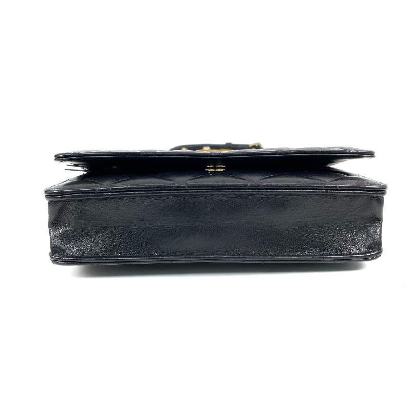 △ Chanel 香奈兒 Black Lambskin Gold And Silver Tone Metal Wallet On Chain AP2548 黑色小羊皮金色和銀色金屬鎖鏈銀包 - 257028506-5