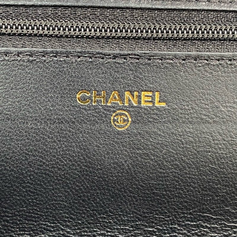 △ Chanel 香奈兒 Black Lambskin Gold And Silver Tone Metal Wallet On Chain AP2548 黑色小羊皮金色和銀色金屬鎖鏈銀包 - 257028506-14