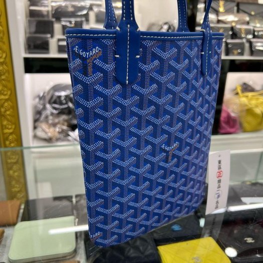 東區正精品㊣GOYARD Poitiers Tote bag 藍色手提袋公文袋 RZ6203-1