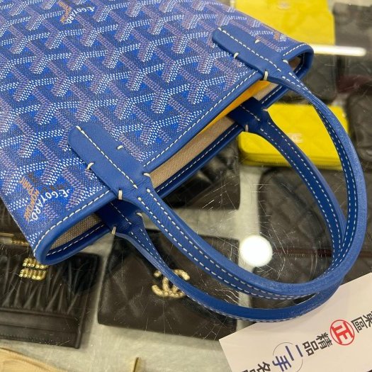 東區正精品㊣GOYARD Poitiers Tote bag 藍色手提袋公文袋 RZ6203-6
