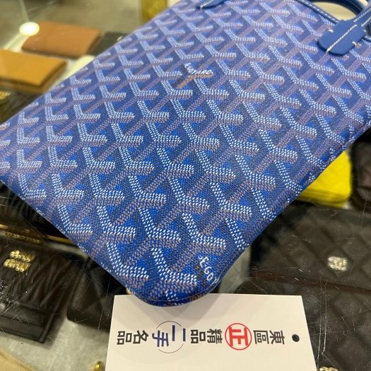東區正精品㊣GOYARD Poitiers Tote bag 藍色手提袋公文袋 RZ6203-7
