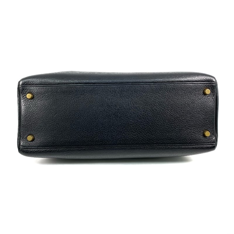 △ Hermes 愛馬仕 Black Clemence Calfskin Gold Plated Metal Kelly 35 2 Way Bag Stamp [D] 黑色粒紋小牛皮鍍金金屬兩用袋[D]刻 - 257028689-5