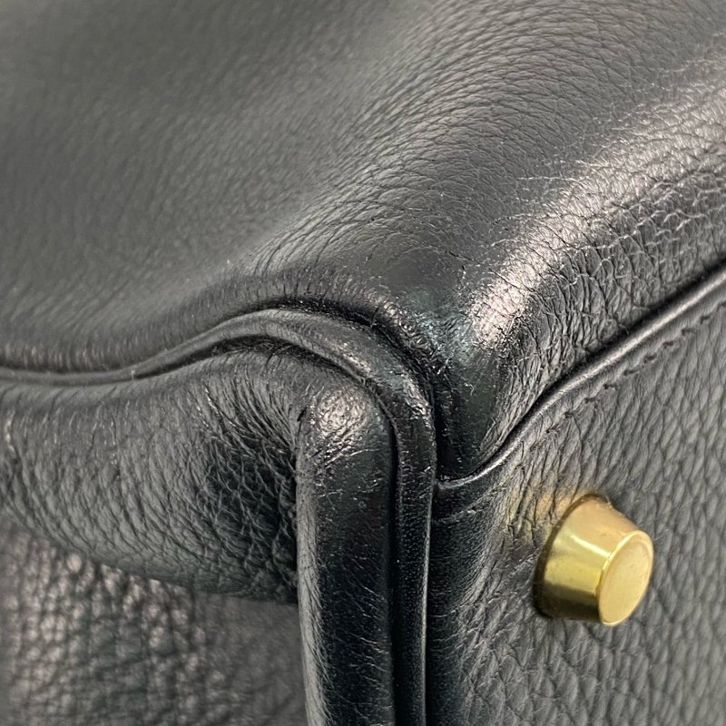△ Hermes 愛馬仕 Black Clemence Calfskin Gold Plated Metal Kelly 35 2 Way Bag Stamp [D] 黑色粒紋小牛皮鍍金金屬兩用袋[D]刻 - 257028689-9