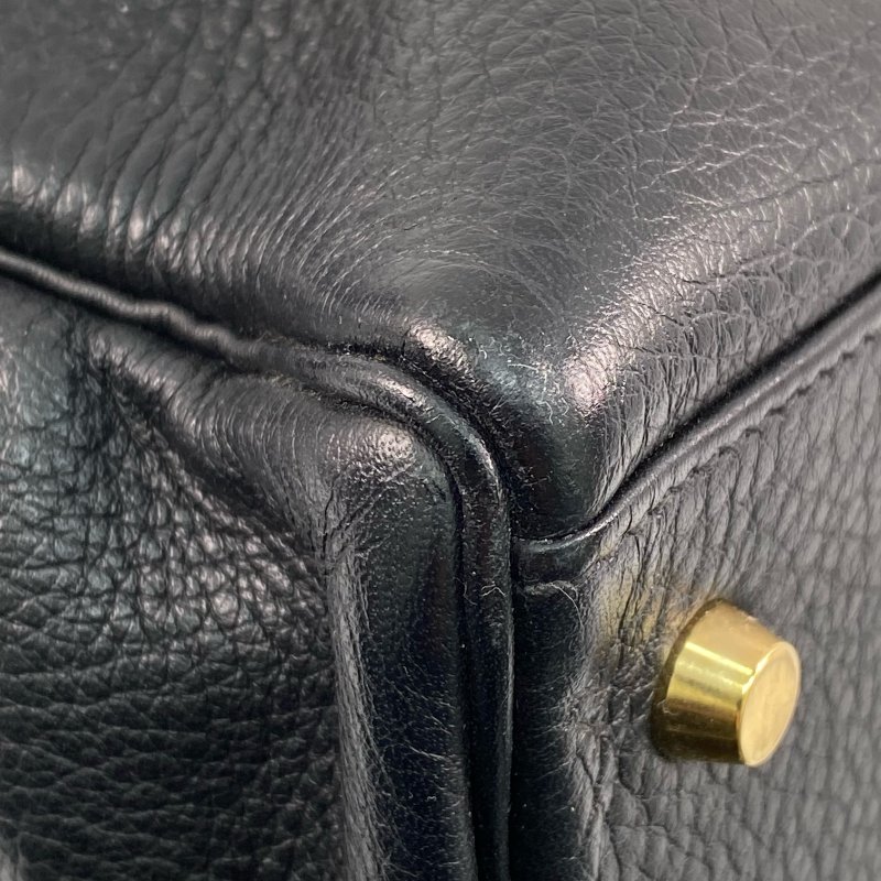 △ Hermes 愛馬仕 Black Clemence Calfskin Gold Plated Metal Kelly 35 2 Way Bag Stamp [D] 黑色粒紋小牛皮鍍金金屬兩用袋[D]刻 - 257028689-11