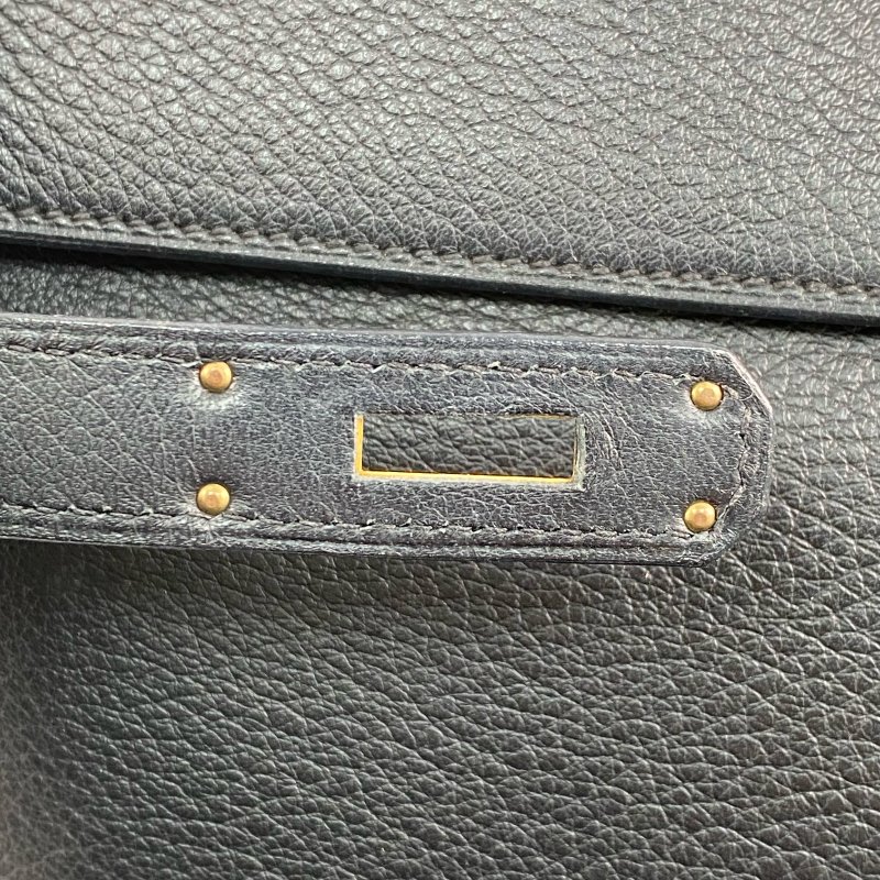 △ Hermes 愛馬仕 Black Clemence Calfskin Gold Plated Metal Kelly 35 2 Way Bag Stamp [D] 黑色粒紋小牛皮鍍金金屬兩用袋[D]刻 - 257028689-16