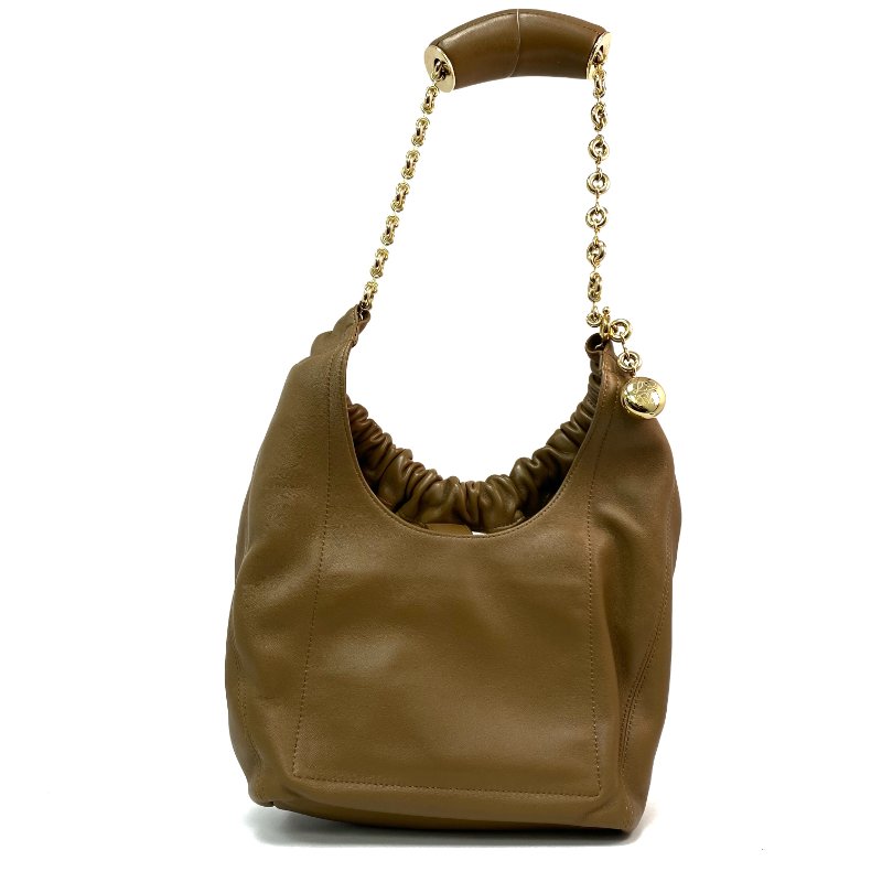 △ Loewe 羅意威 Brown Nappa Leather Squeeze Shoulder Bag 啡色納帕皮革肩背袋 - 257028903-2