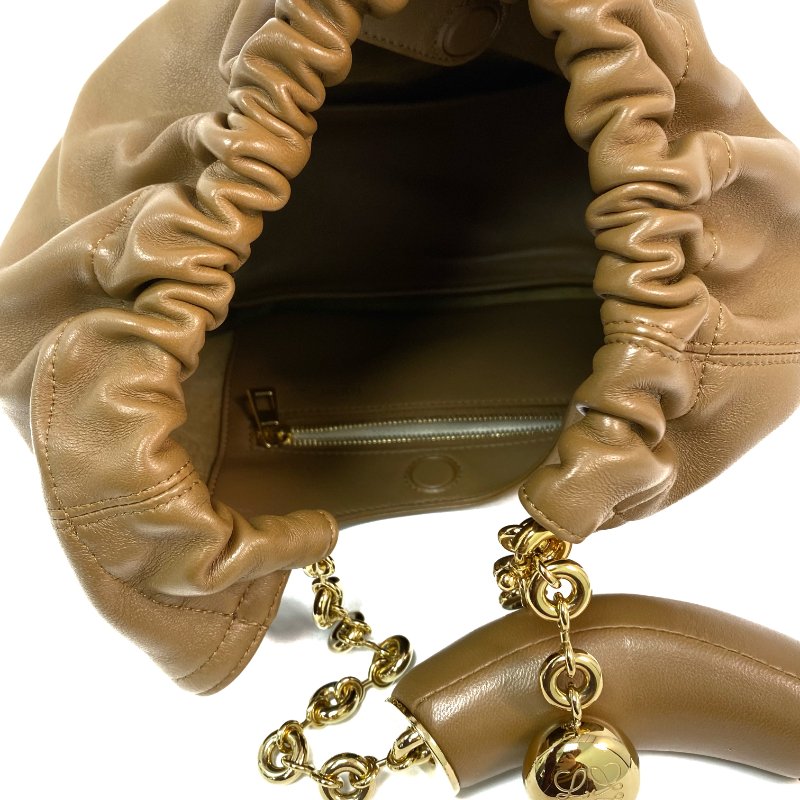 △ Loewe 羅意威 Brown Nappa Leather Squeeze Shoulder Bag 啡色納帕皮革肩背袋 - 257028903-13
