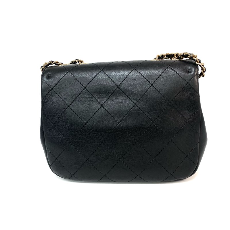 △ Chanel 香奈兒 Black Calfskin Gold Tone Metal Chain Shoulder Bag No.28 AS0887 黑色小牛皮金色金屬鎖鏈肩背袋No.28 - 257027085-1