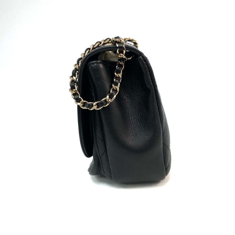 △ Chanel 香奈兒 Black Calfskin Gold Tone Metal Chain Shoulder Bag No.28 AS0887 黑色小牛皮金色金屬鎖鏈肩背袋No.28 - 257027085-2