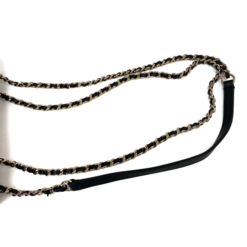 △ Chanel 香奈兒 Black Calfskin Gold Tone Metal Chain Shoulder Bag No.28 AS0887 黑色小牛皮金色金屬鎖鏈肩背袋No.28 - 257027085-9