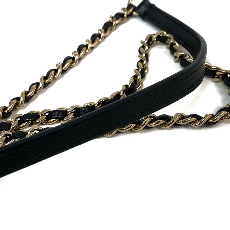 △ Chanel 香奈兒 Black Calfskin Gold Tone Metal Chain Shoulder Bag No.28 AS0887 黑色小牛皮金色金屬鎖鏈肩背袋No.28 - 257027085-11