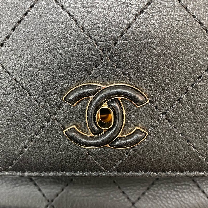 △ Chanel 香奈兒 Black Calfskin Gold Tone Metal Chain Shoulder Bag No.28 AS0887 黑色小牛皮金色金屬鎖鏈肩背袋No.28 - 257027085-12