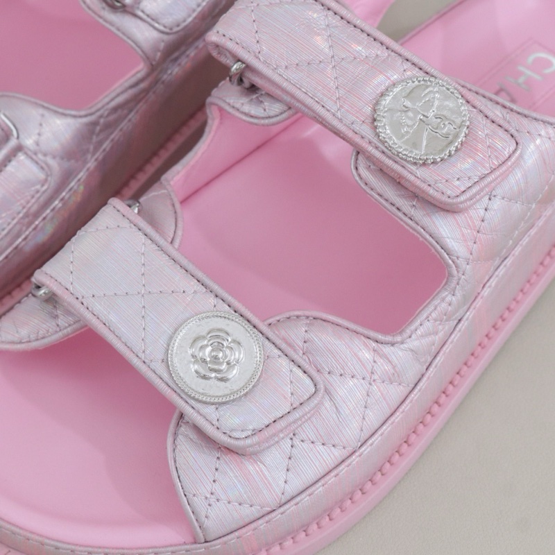 全新未使用 chanel 香奈兒魔術貼沙灘涼鞋，36.5碼-5