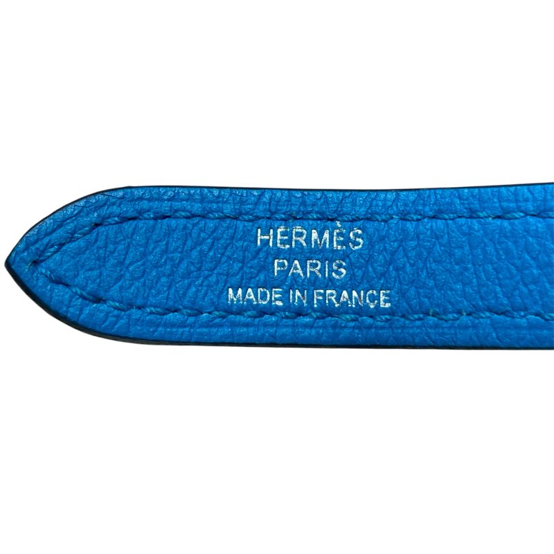 HERMES 愛馬仕 ARZAN 25 肩背包 側背包  藍色 銀扣 Y刻-18