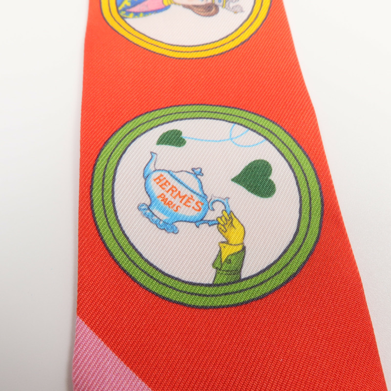 HERMES 絲質Twilly絲巾-4