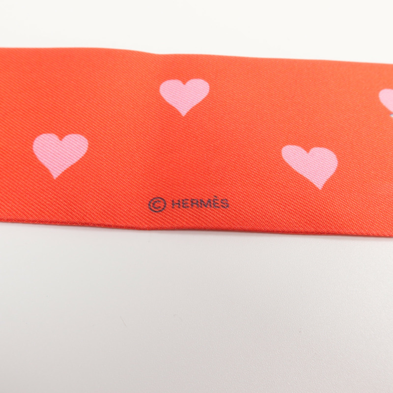 HERMES 絲質Twilly絲巾-5