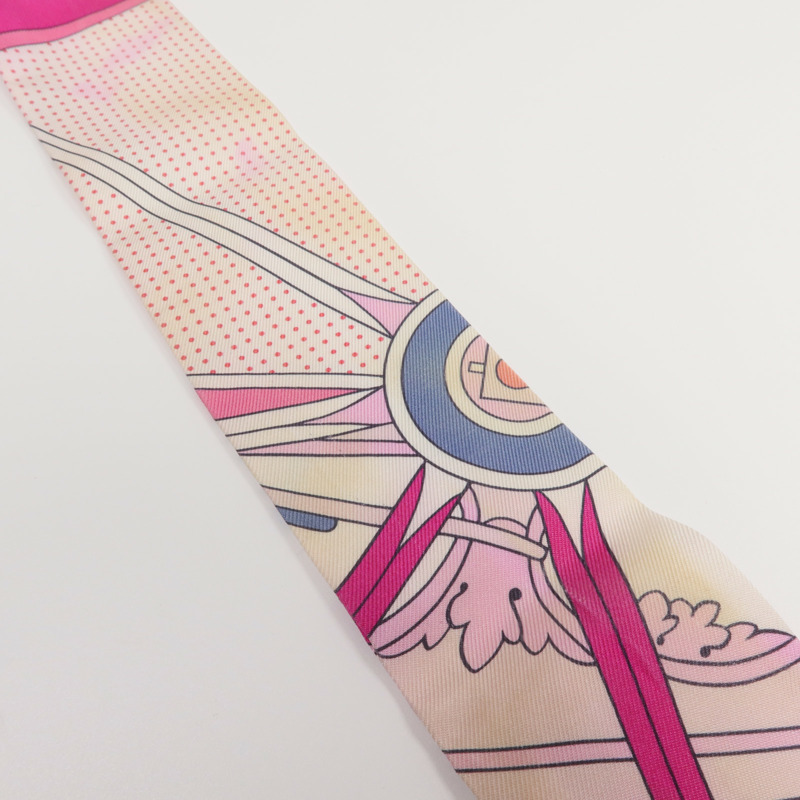 HERMES 絲質Twilly絲巾-10