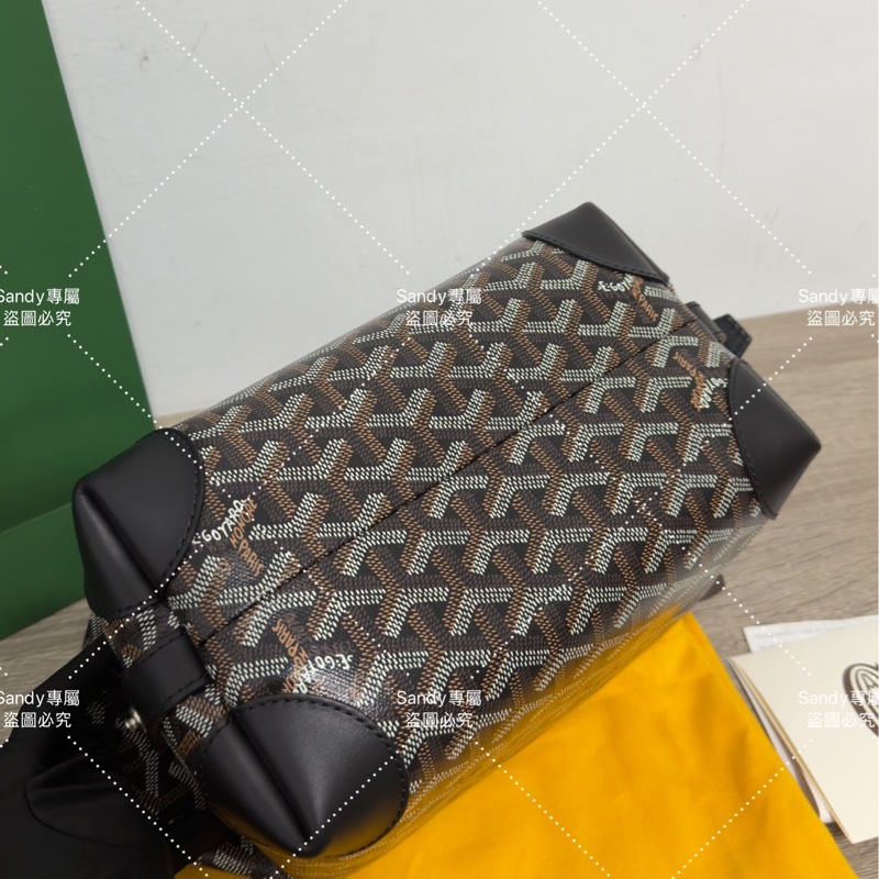 Goyard 洗漱包 飯盒包 黑色 全新全配  可搭長、短肩帶自行改造包包-4