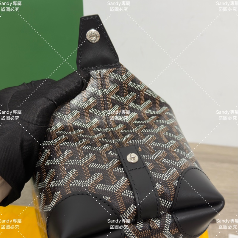 Goyard 洗漱包 飯盒包 黑色 全新全配  可搭長、短肩帶自行改造包包-6