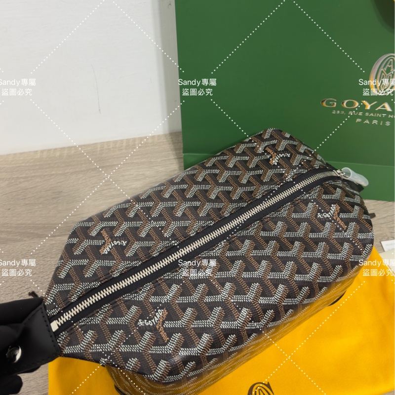 Goyard 洗漱包 飯盒包 黑色 全新全配  可搭長、短肩帶自行改造包包-13