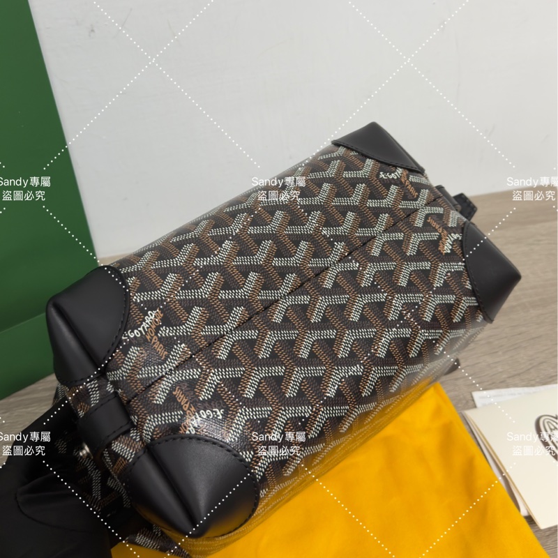 Goyard 洗漱包 飯盒包 黑色 全新全配  可搭長、短肩帶自行改造包包-14