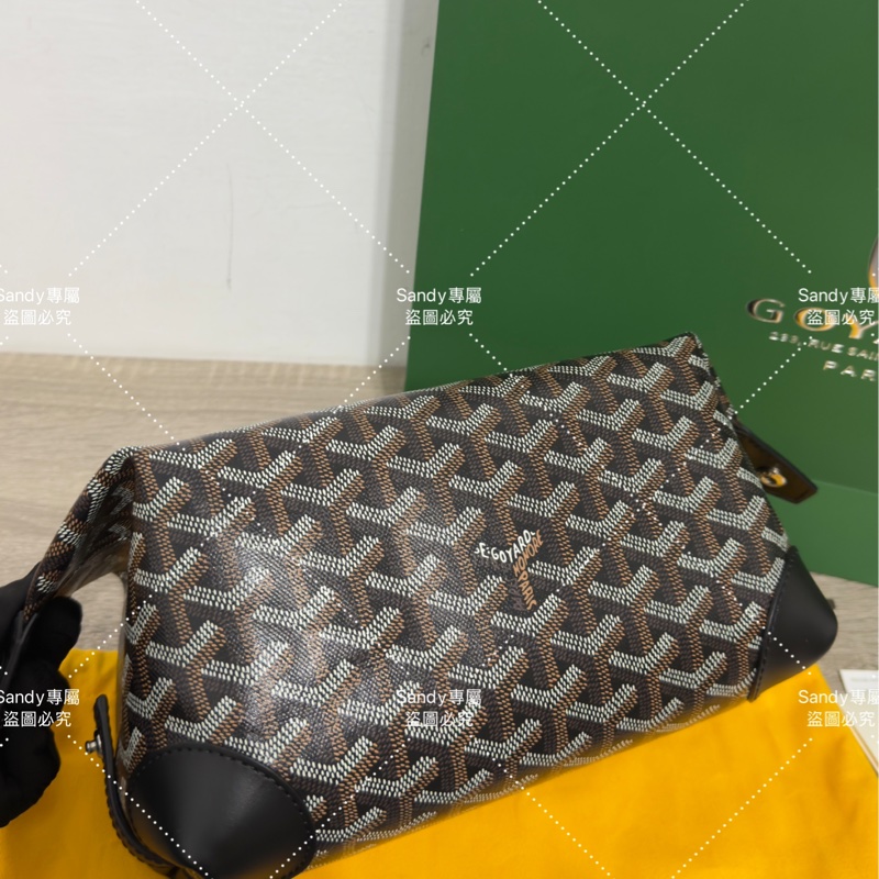 Goyard 洗漱包 飯盒包 黑色 全新全配  可搭長、短肩帶自行改造包包-20