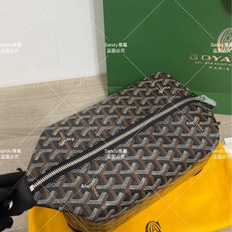 Goyard 洗漱包 飯盒包 黑色 全新全配  可搭長、短肩帶自行改造包包-45