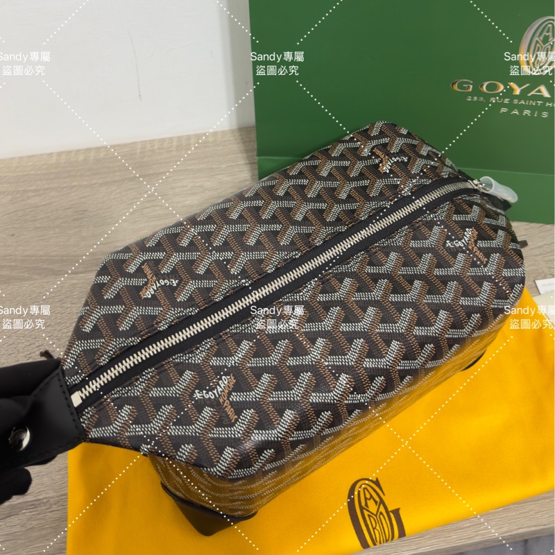 Goyard 洗漱包 飯盒包 黑色 全新全配  可搭長、短肩帶自行改造包包-54