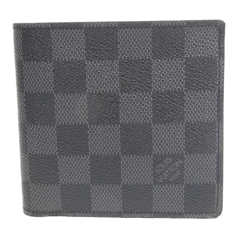 LOUIS VUITTON Damier Graphite Marco錢包-0
