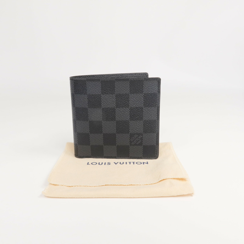 LOUIS VUITTON Damier Graphite Marco錢包-9