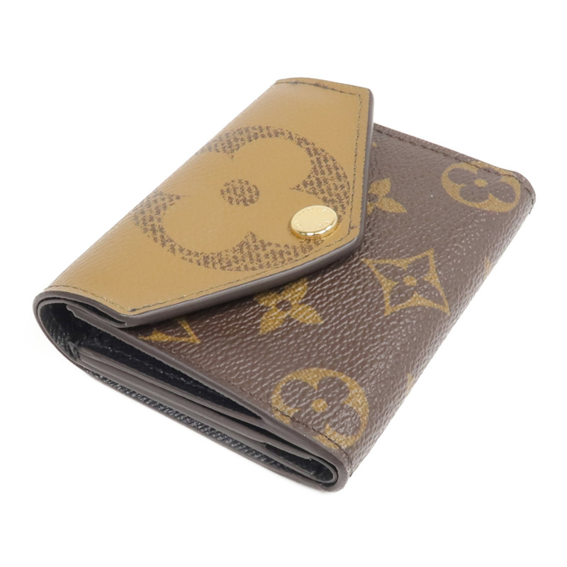 LOUIS VUITTON Monogram/Monogram Reverse Giant Zoe Wallet金扣錢包-3