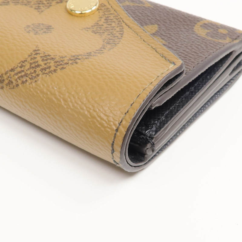 LOUIS VUITTON Monogram/Monogram Reverse Giant Zoe Wallet金扣錢包-9