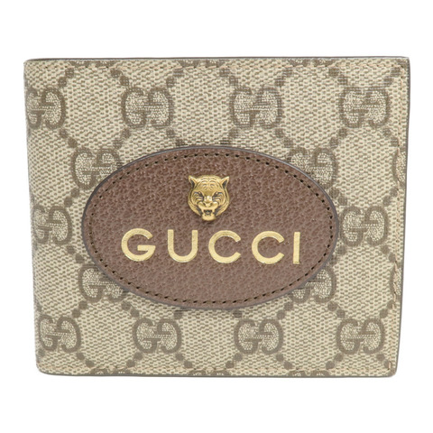 GUCCI 塗層帆布Wallet金扣錢包