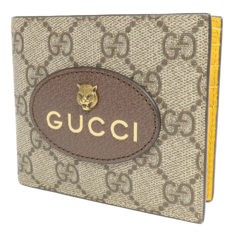GUCCI 塗層帆布Wallet金扣錢包-1