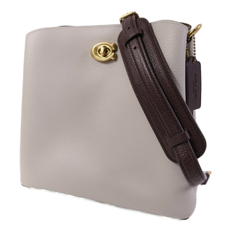 COACH 牛皮皮革Shoulder Bag金扣手挽袋-2